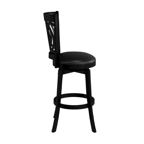 Hillsdale Furniture Van Draus Wood Swivel Stool， Black