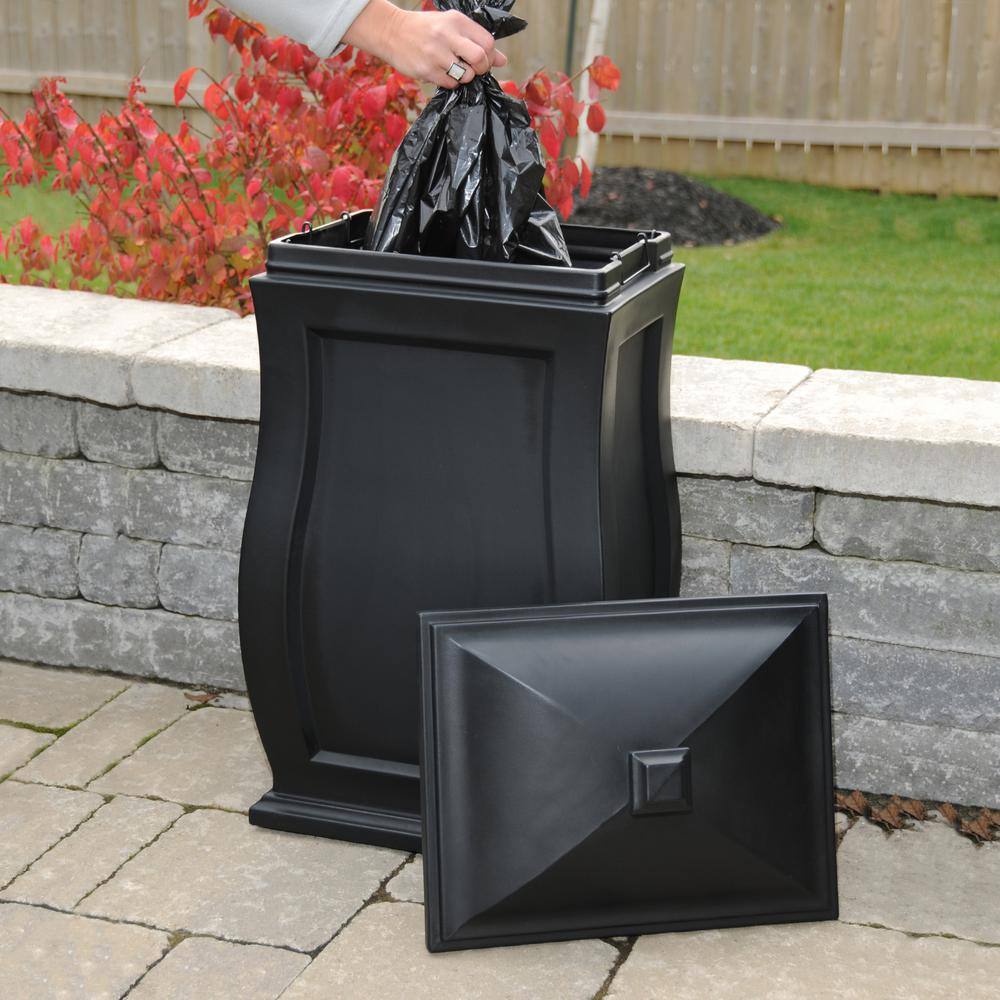 Mayne Mansfield 22 Gal. Polyethylene Black Storage Bin 5861-B