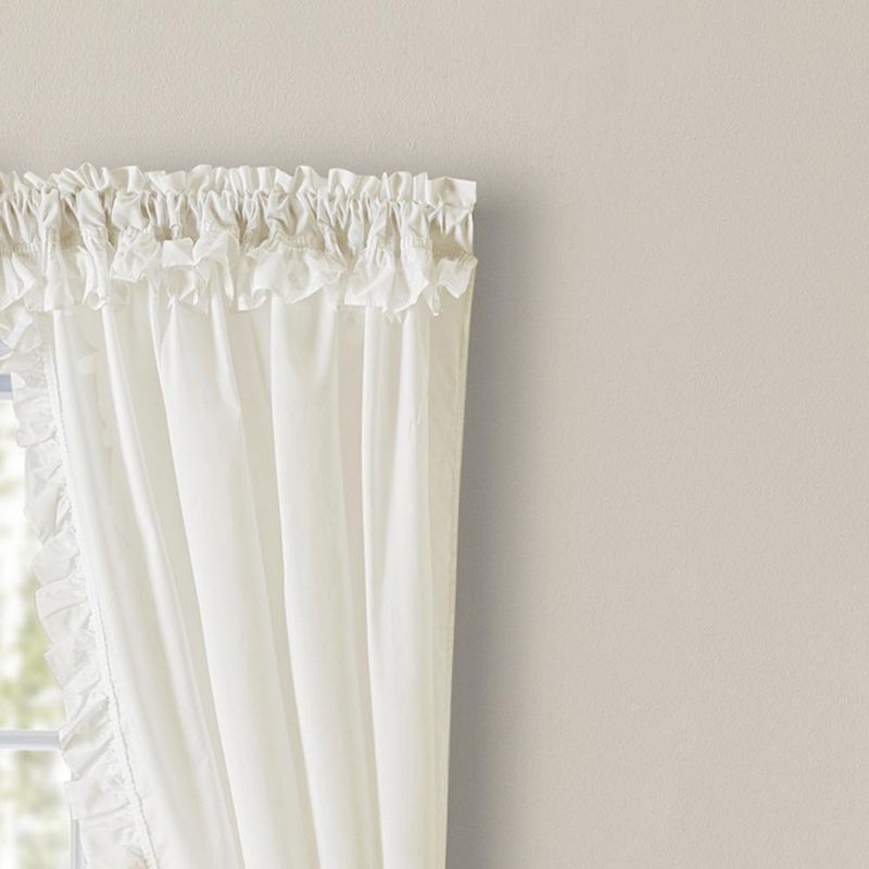 Ellis Home Classic Narrow Ruffle Rod Pocket Valance