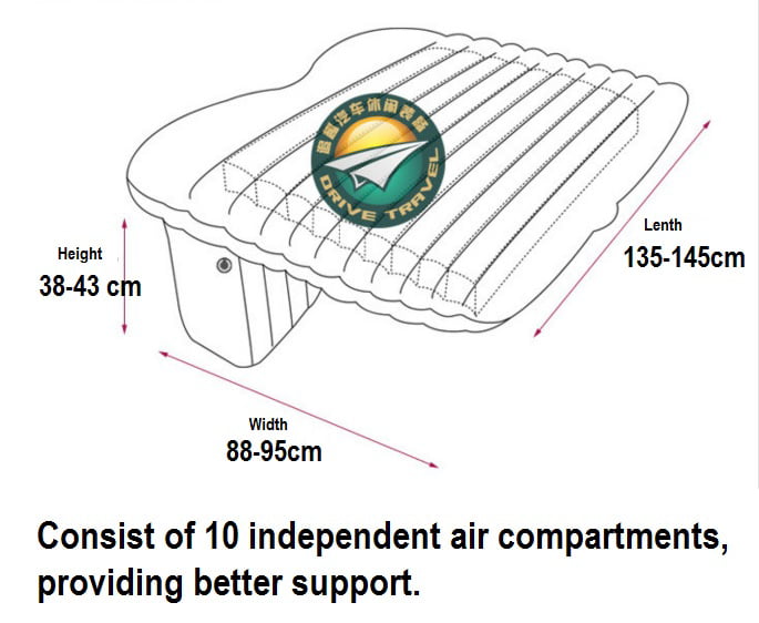 Heavy Duty Car Travel Inflatable Mattress Car Inflatable Bed SUV Back Seat Extended Mattress