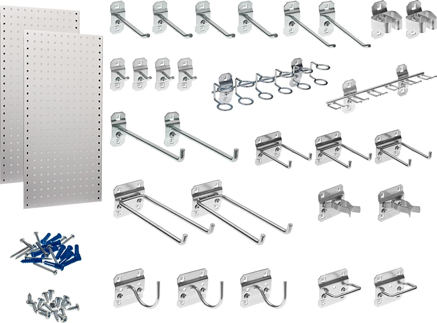 Triton ProductsA LocBoard Wall System Square Hole Pegboard and Locking Hook Organizer