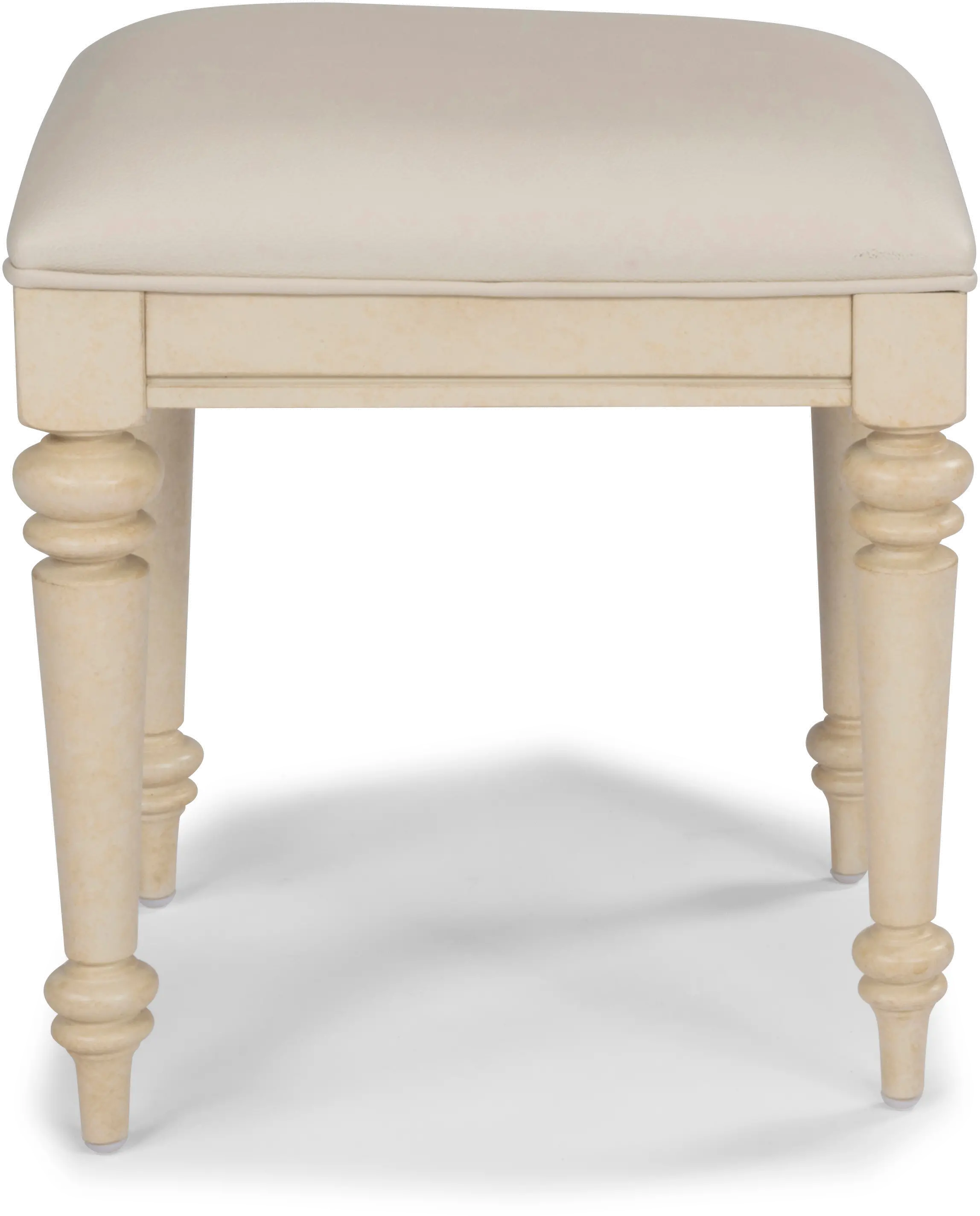 Provence Antique White Vanity Bench