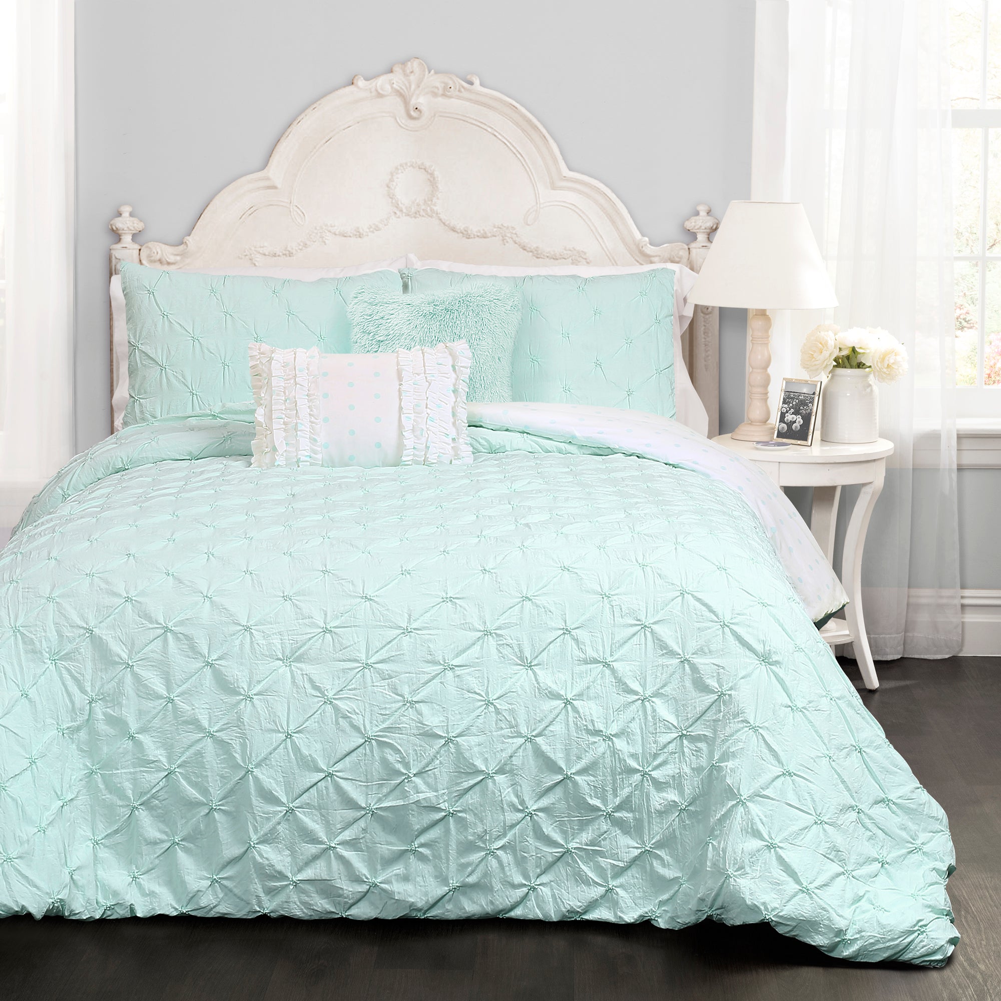 Ravello Pintuck Juvy 4 Piece Comforter Set