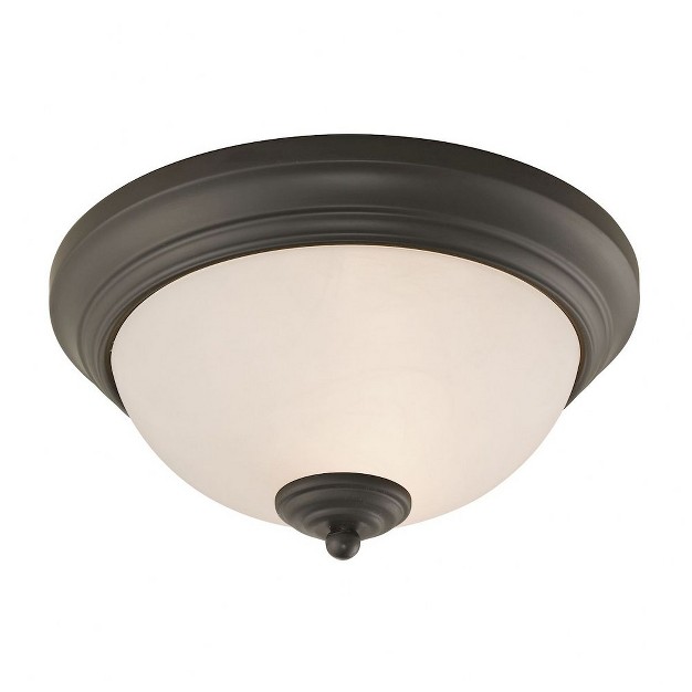 Thomas Lighting St Margarets Parc 2 Light Flush Mount Oil Rubbed Bronze