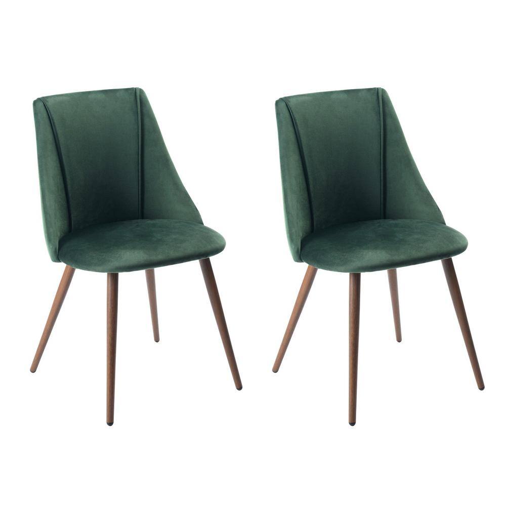 Homy Casa Smeg Green Velvet Upholstered Side Dining Chairs(Set of 2) Smeg Tiaanium 32mm Lmkz