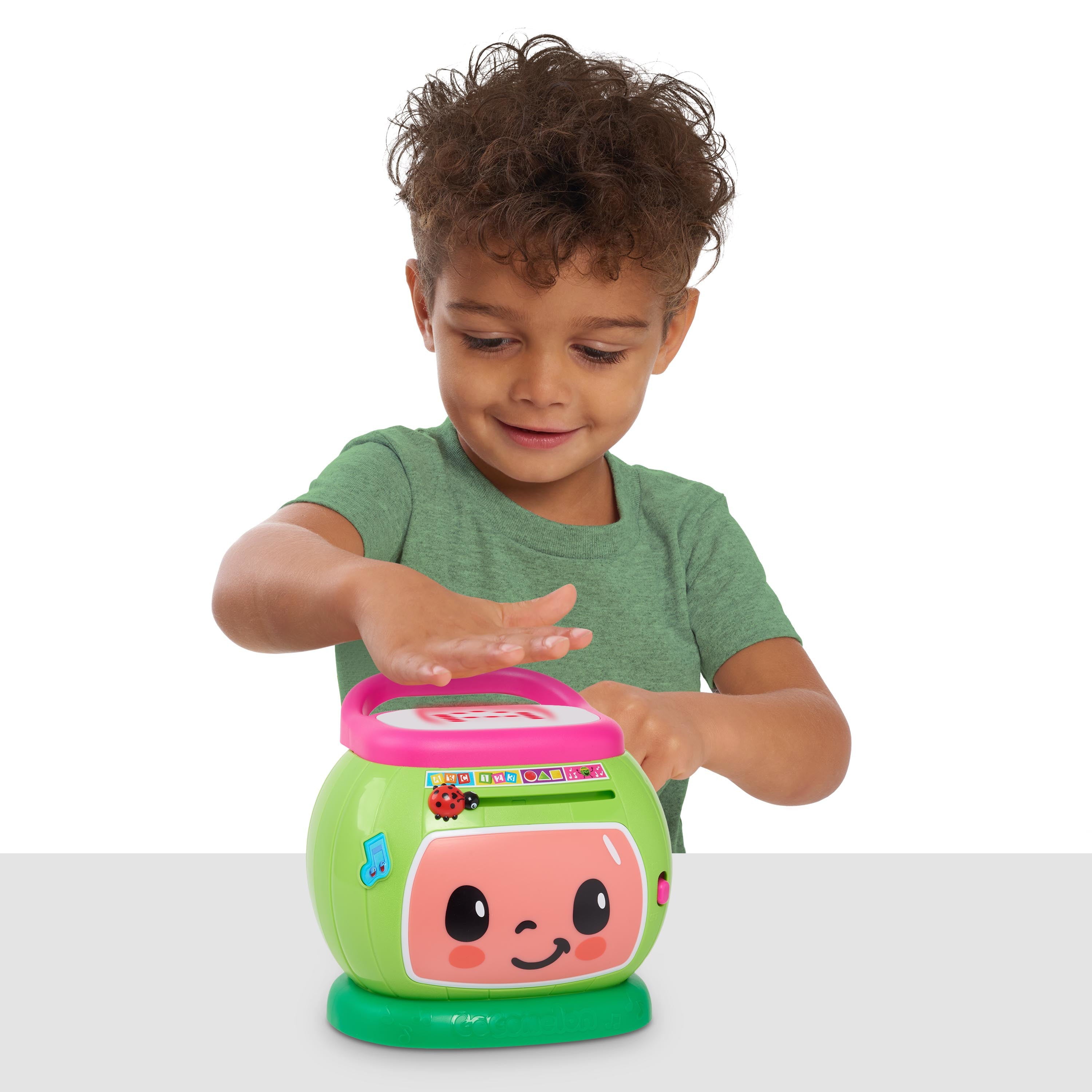 Cocomelon Learning Melon Drum Interactive Lights and Sounds， Learning and Education， Officially Licensed Kids Toys for Ages 18 Month， Gifts and Presents