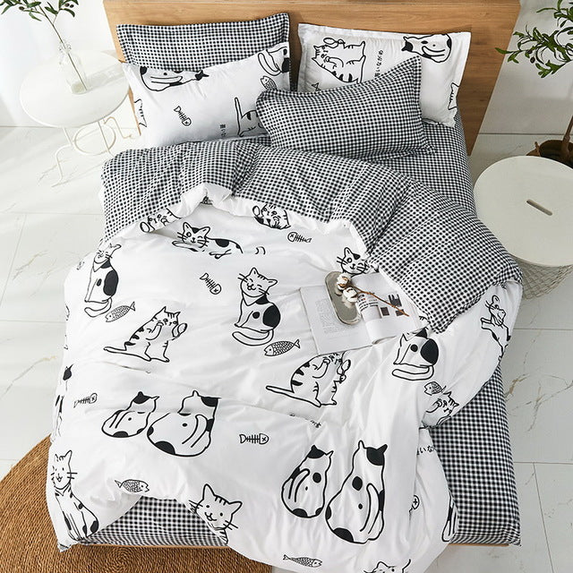 Duvet Cover Flat Bed Sheet Bedding Set