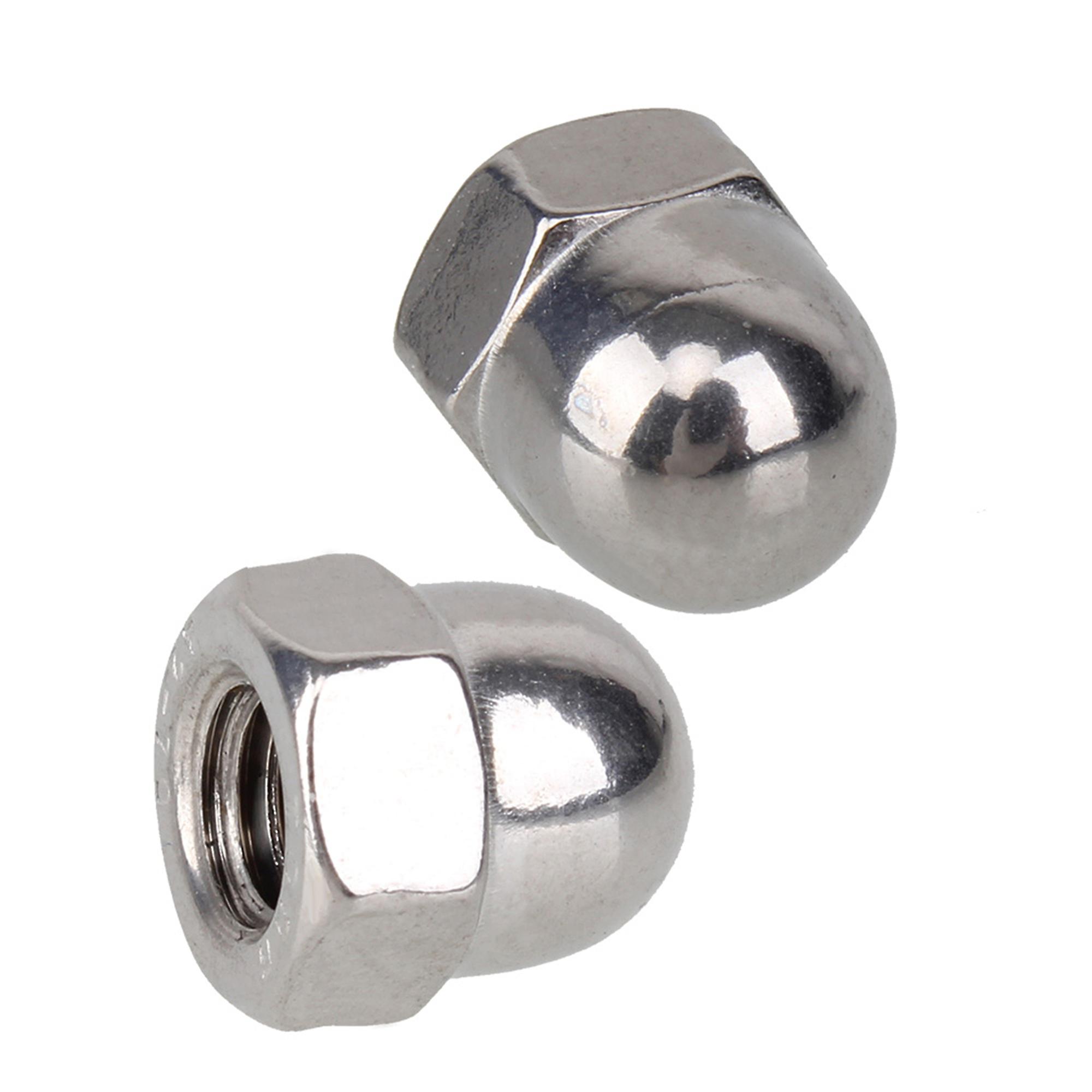 M6 Thread Dia Dome Head 304 Stainless Steel Cap Acorn Hex Nuts