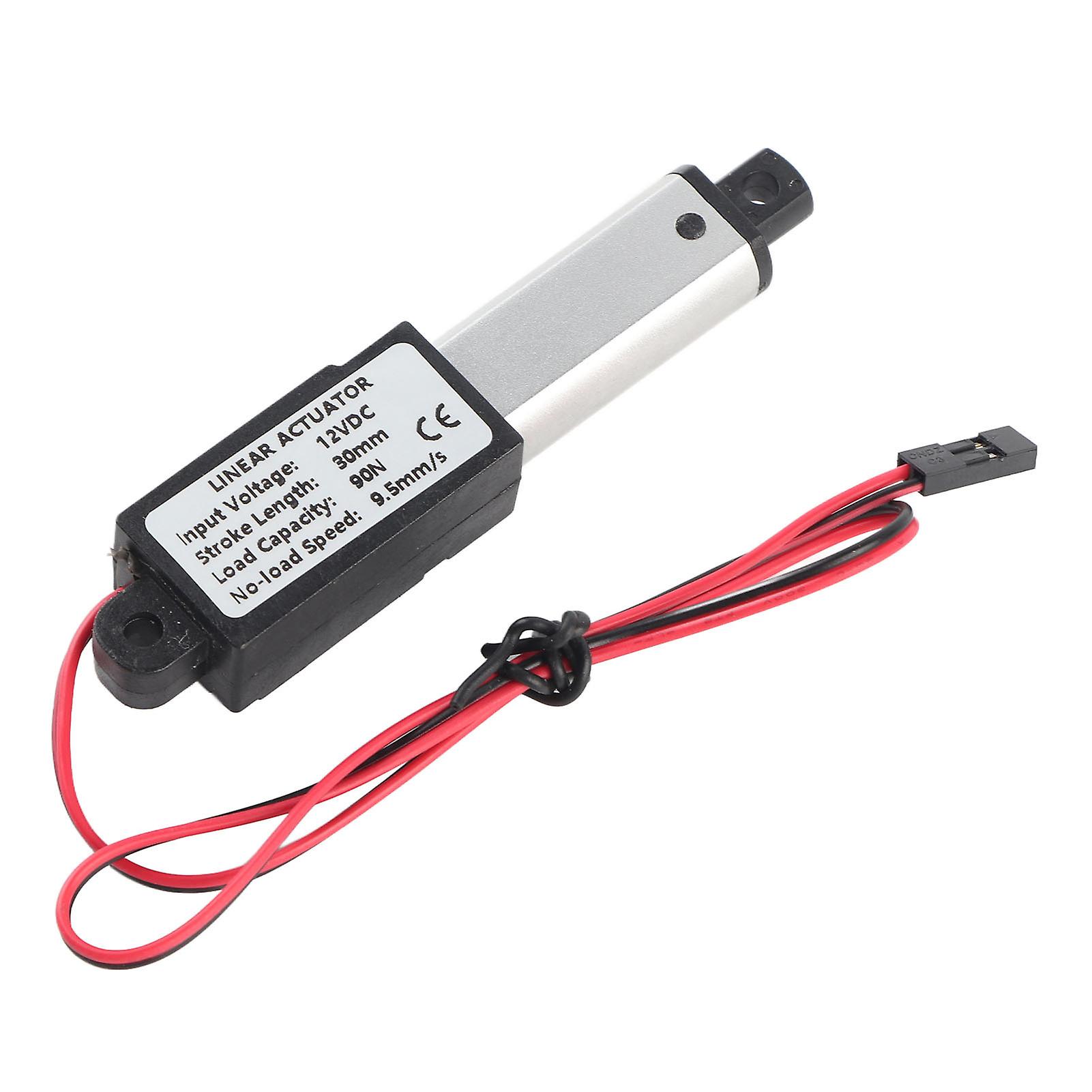 Mini Electric Linear Actuator Waterproof Micro Small Motion Dc12v 30mm Stroke For Robot Diyforce 90n Speed 9.5mm/s