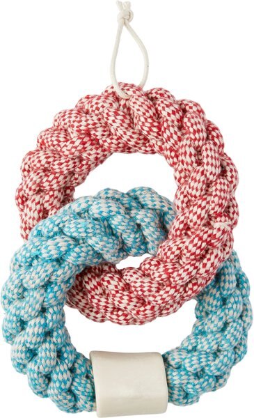 Bones and Chews Rope Rings with Bone Dog Toy， 1 count