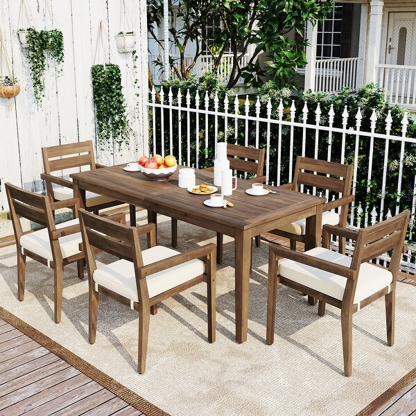 Acacia Wood Outdoor Dining Table And Chairs