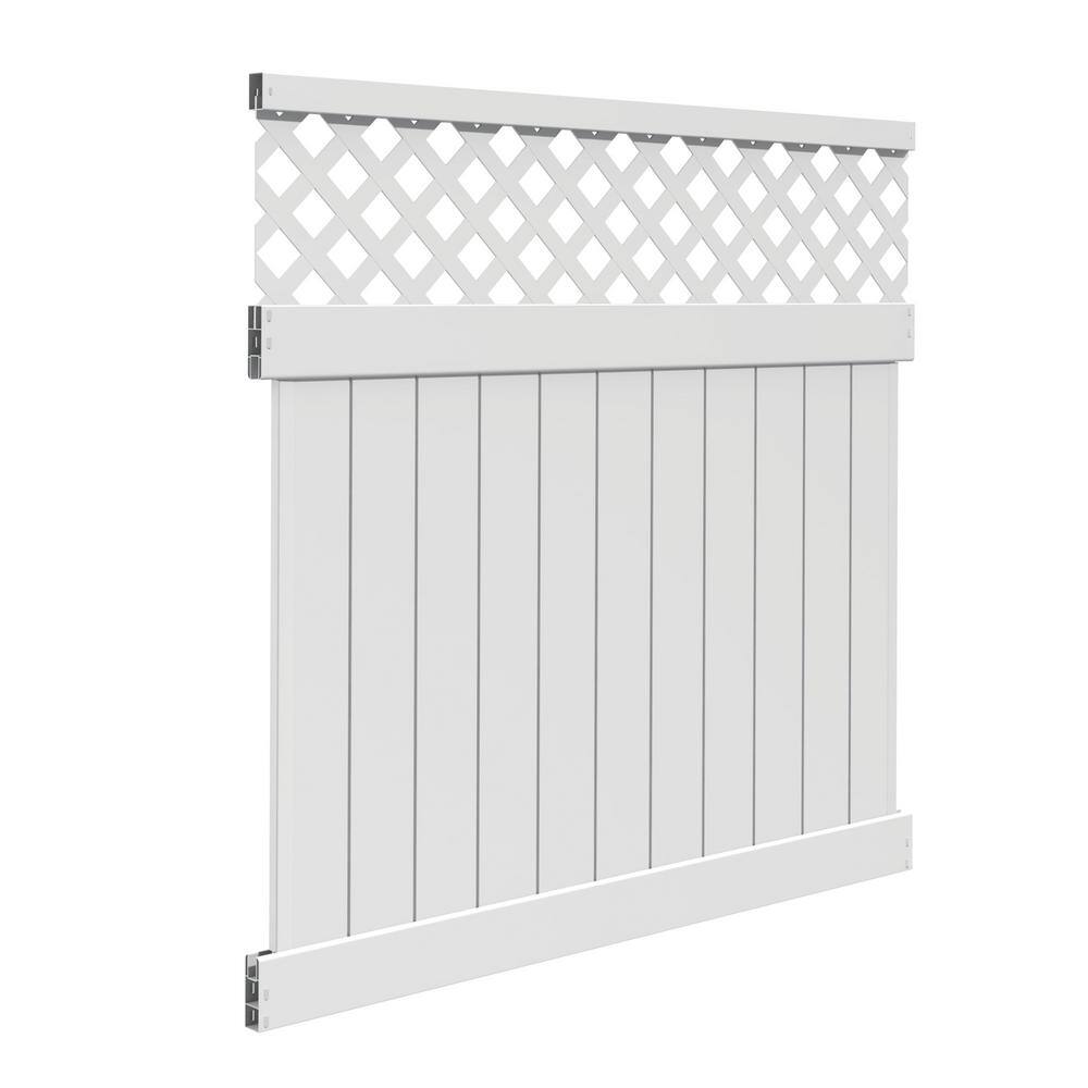 Barrette Outdoor Living 6 ft. H x 6 ft. W Valley White Vinyl Fence Panel Kit 73014375