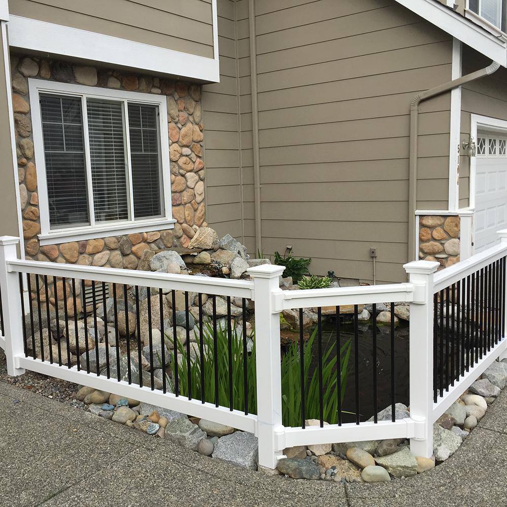 Weatherables Bellaire 3 ft. H x 8 ft. W White Vinyl Railing Kit WWR-THDBA36-S8