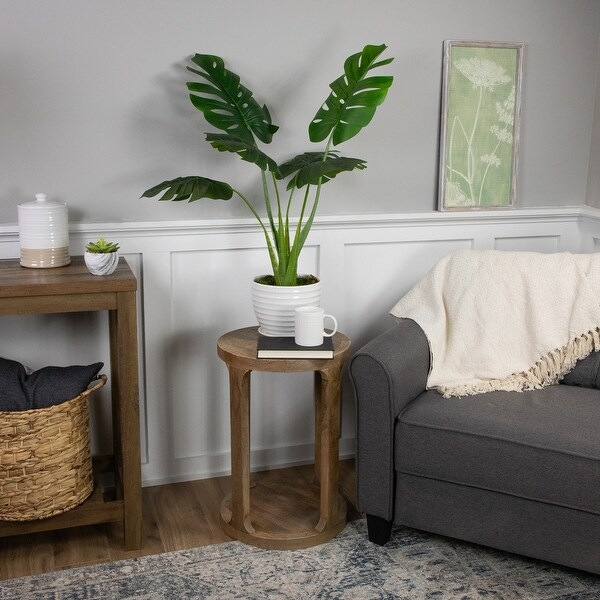 35 Green Wide Leaf Monstera Artificial Potted Plant