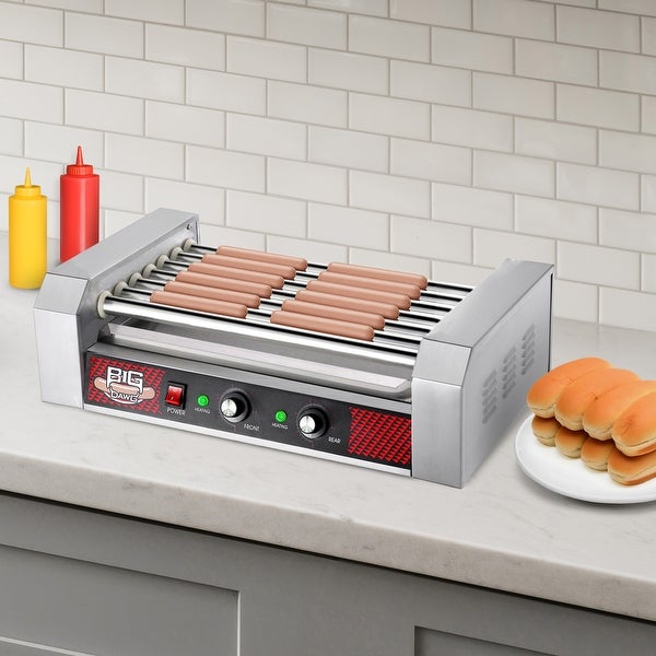 Hot Dog Roller Machine �C Stainless-Steel Cooker with 7 Non-Stick Rollers by Great Northern Popcorn