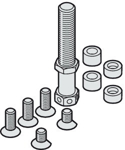 Hafele Suspension Bolt  M12  Including Mounting Sc...