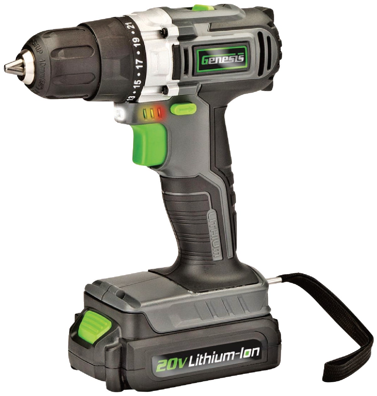 Genesis 20V Lithium-Ion Cordless Drill Kit