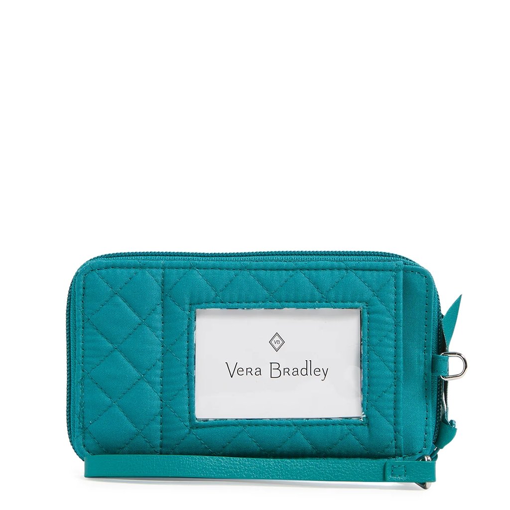 Vera Bradley  RFID Smartphone Wristlet in Recycled Cotton Forever Green