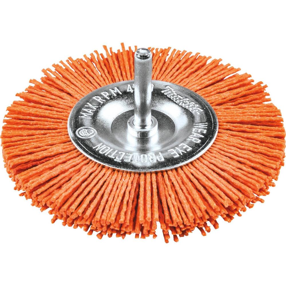 4 Nylon Wheel Brush， Coarse， 80 Grit