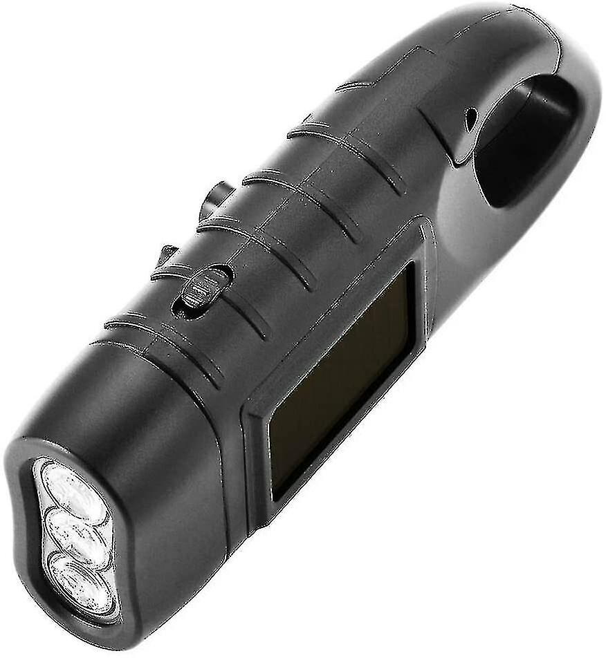 Emergency Flashlight Hand Crank. Portable Led Flashlight Hand Crank Solar Powered Dynamo