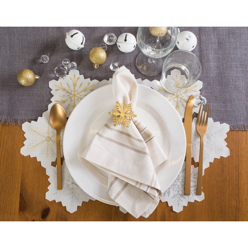 Design Imports Embroidered Snowman Kitchen Placemat Set (Set of 4)