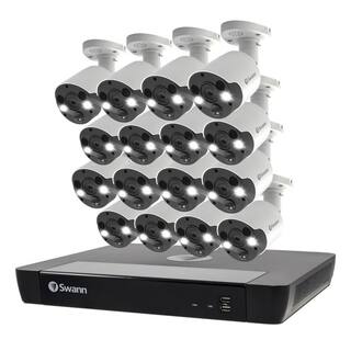 Swann 16-Channel 4K UHD 2TB Pro Series PoE Cat5 NVR 16 Security Camera System with Face Recognition SONVK-1686816FB