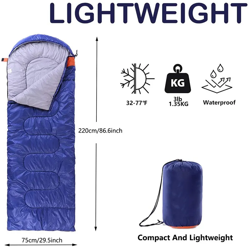 Wholesale Cheap Outdoor Ultralight Portable 3 Seasons Lightweight Waterproof adult sleeping bag