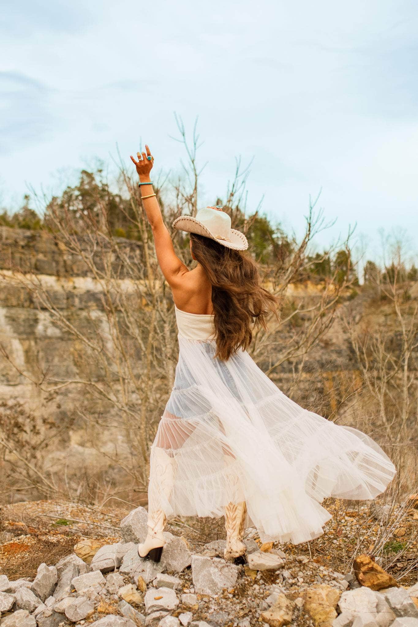 Corset Tulle Maxi Top