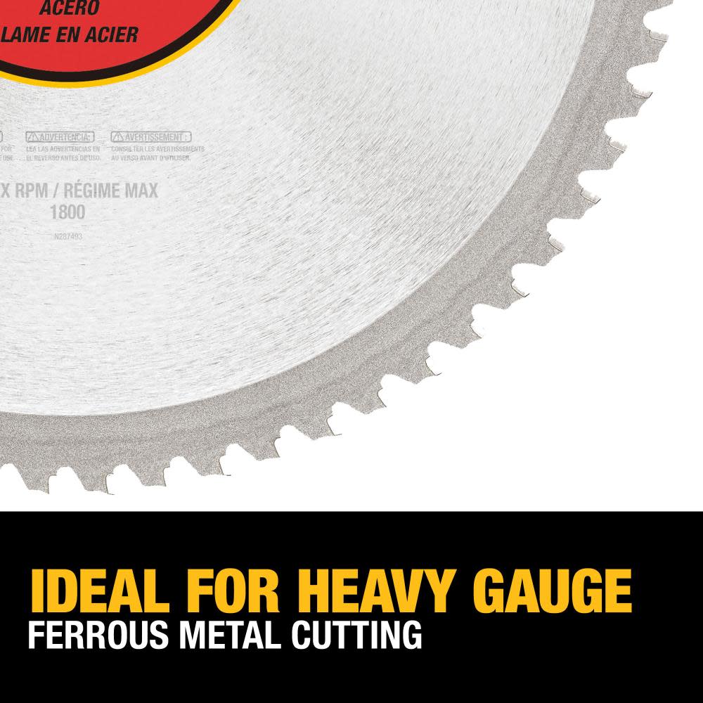 DEWALT 14 66T Heavy Gauge Ferrous Metal Cutting Saw Blade 1 Arbor ;