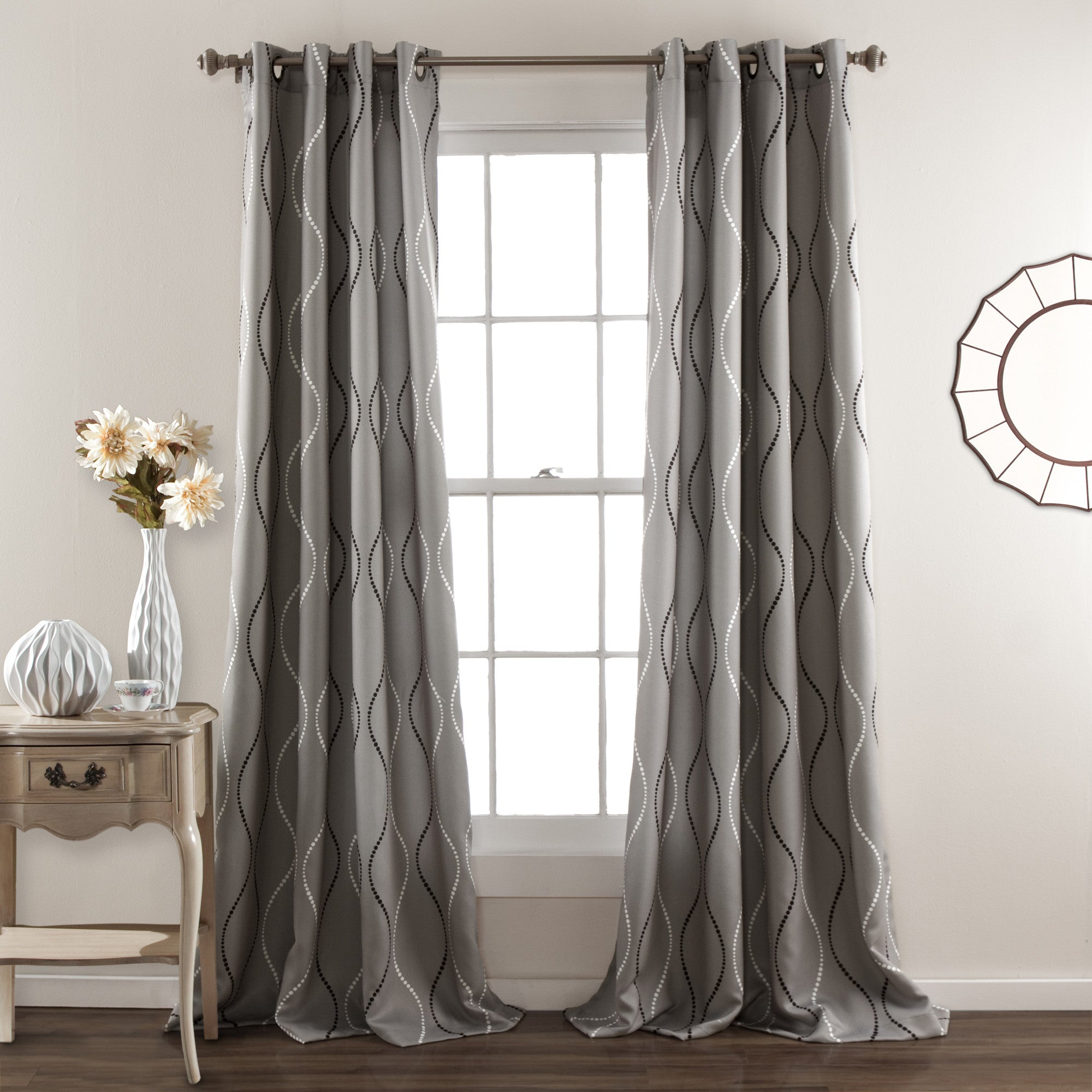 Swirl Light Filtering Window Curtains