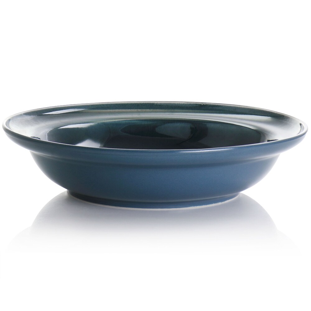 13 Inch Stoneware Reactive Glaze Serving Bowl