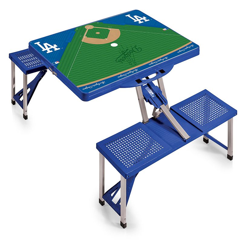 Picnic Time Los Angeles Dodgers Portable Picnic Table with Field Design