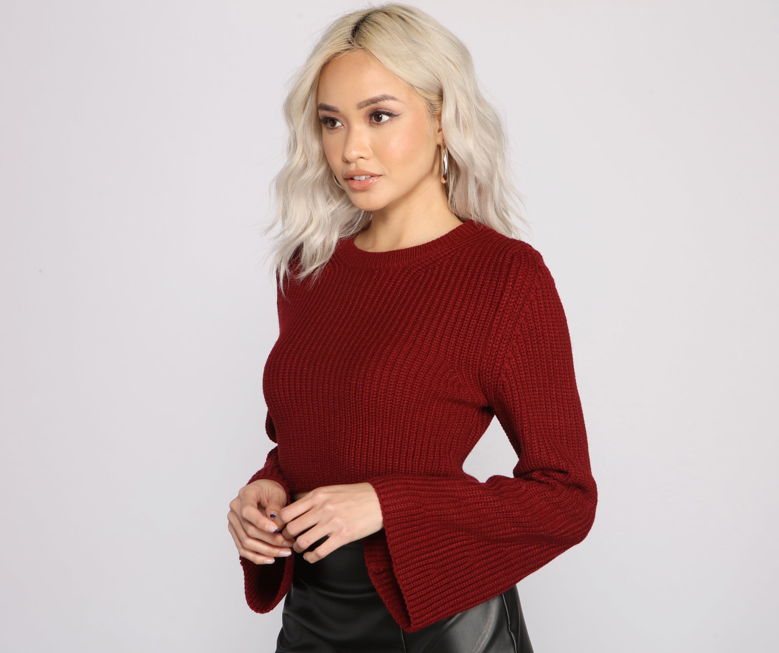 Feeling Good Bell Sleeve Crop Top