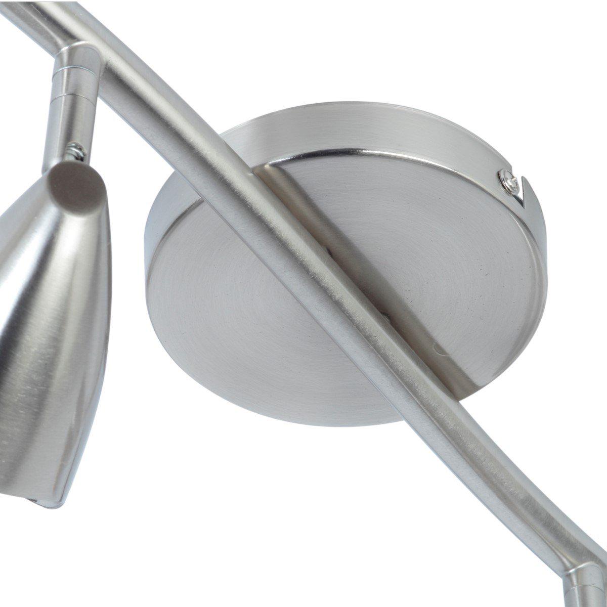 Globe Electric Grayson 4Light SShape Track Lighting Kit Brushed Steel Finish 4 Bulbs Included 59066  Crowdfused