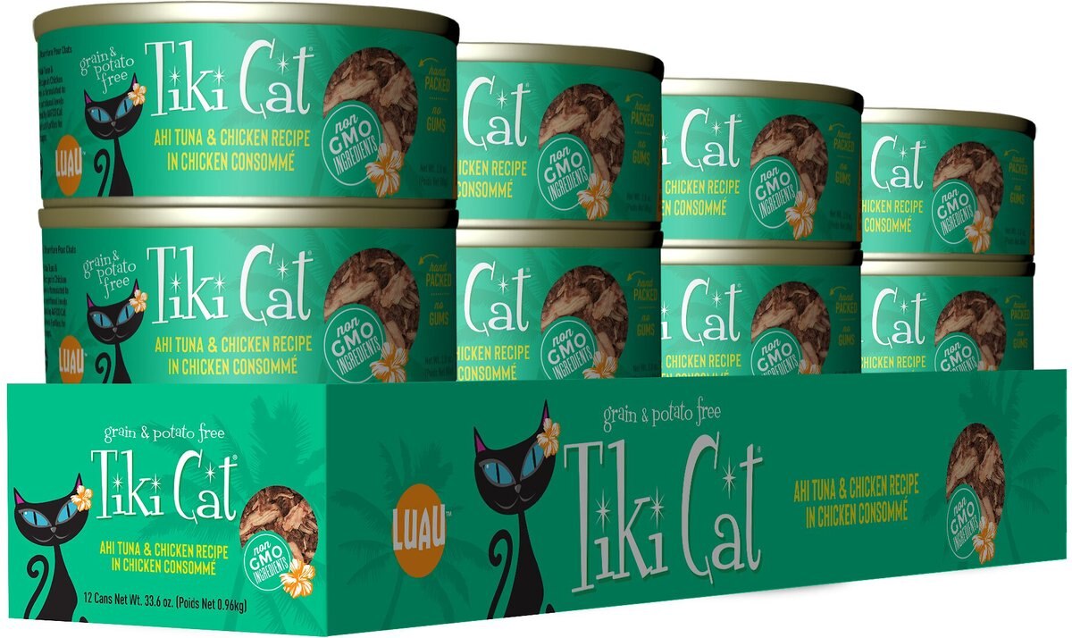 Tiki Cat Hookena Luau Ahi Tuna and Chicken in Chicken Consomme Grain-Free Canned Cat Food