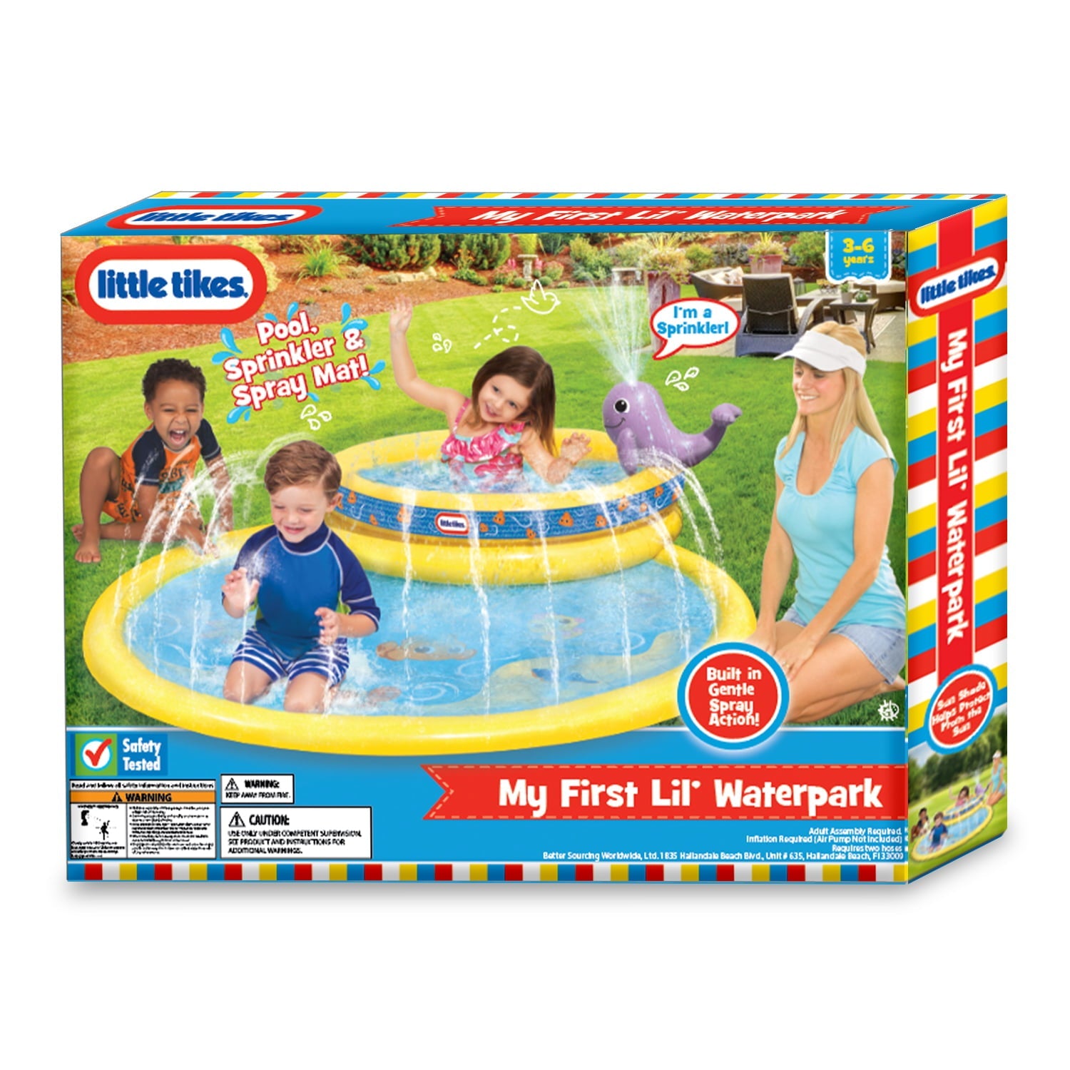 Little Tikes Lt My First Lil Water Park, Round Yellow Splash Pool, Kids Ages 3-6