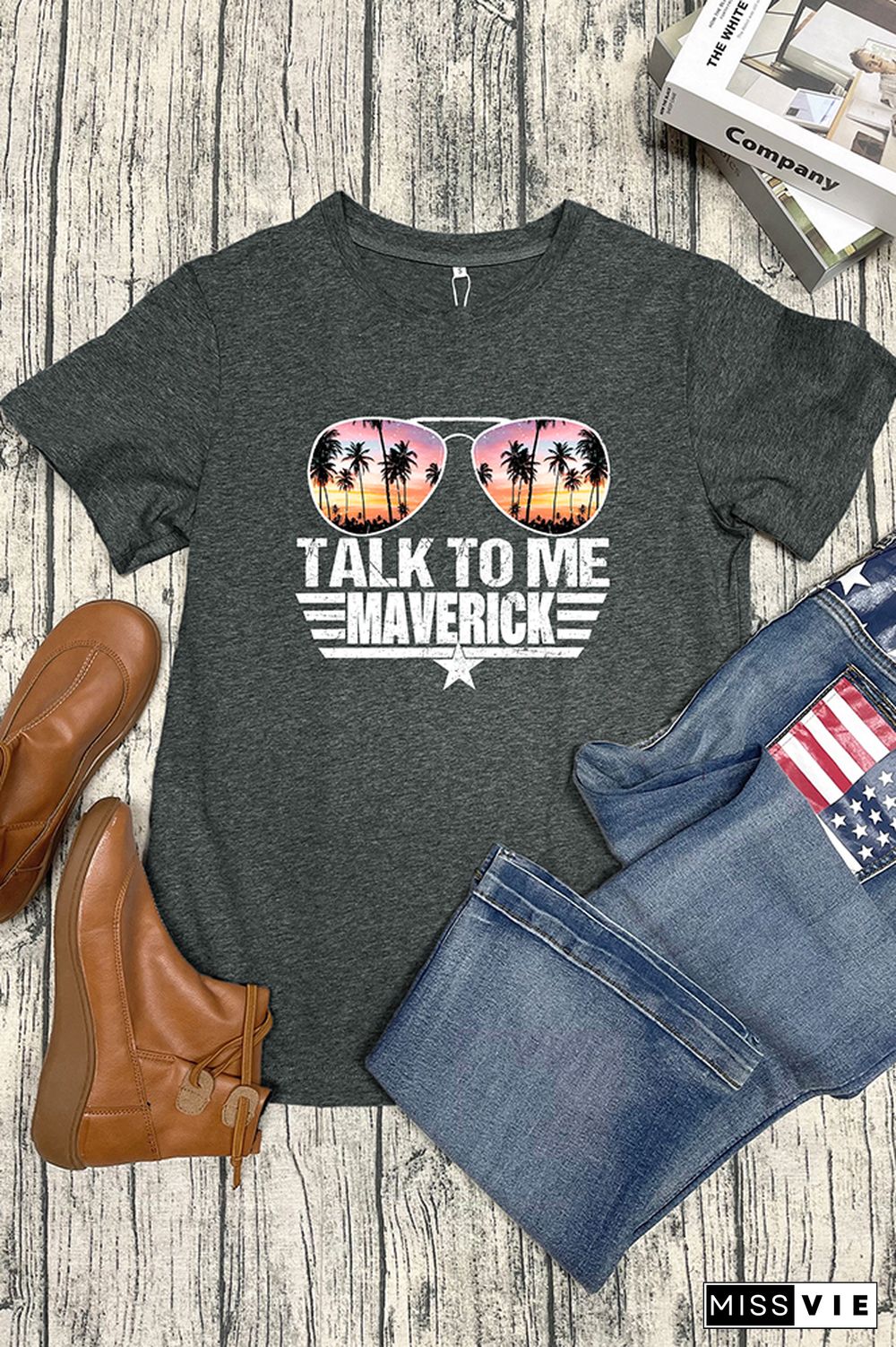 Talk To Me Goose Graphic Tee Short Sleeves Wholesale