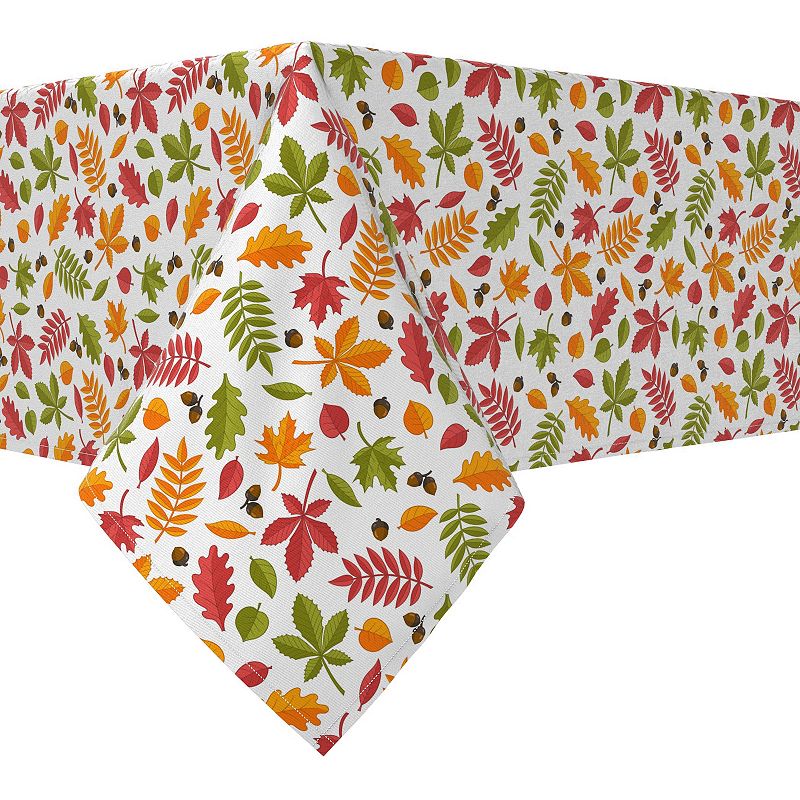 Rectangular Tablecloth， 100% Cotton， 52x104， Variety of Leaves