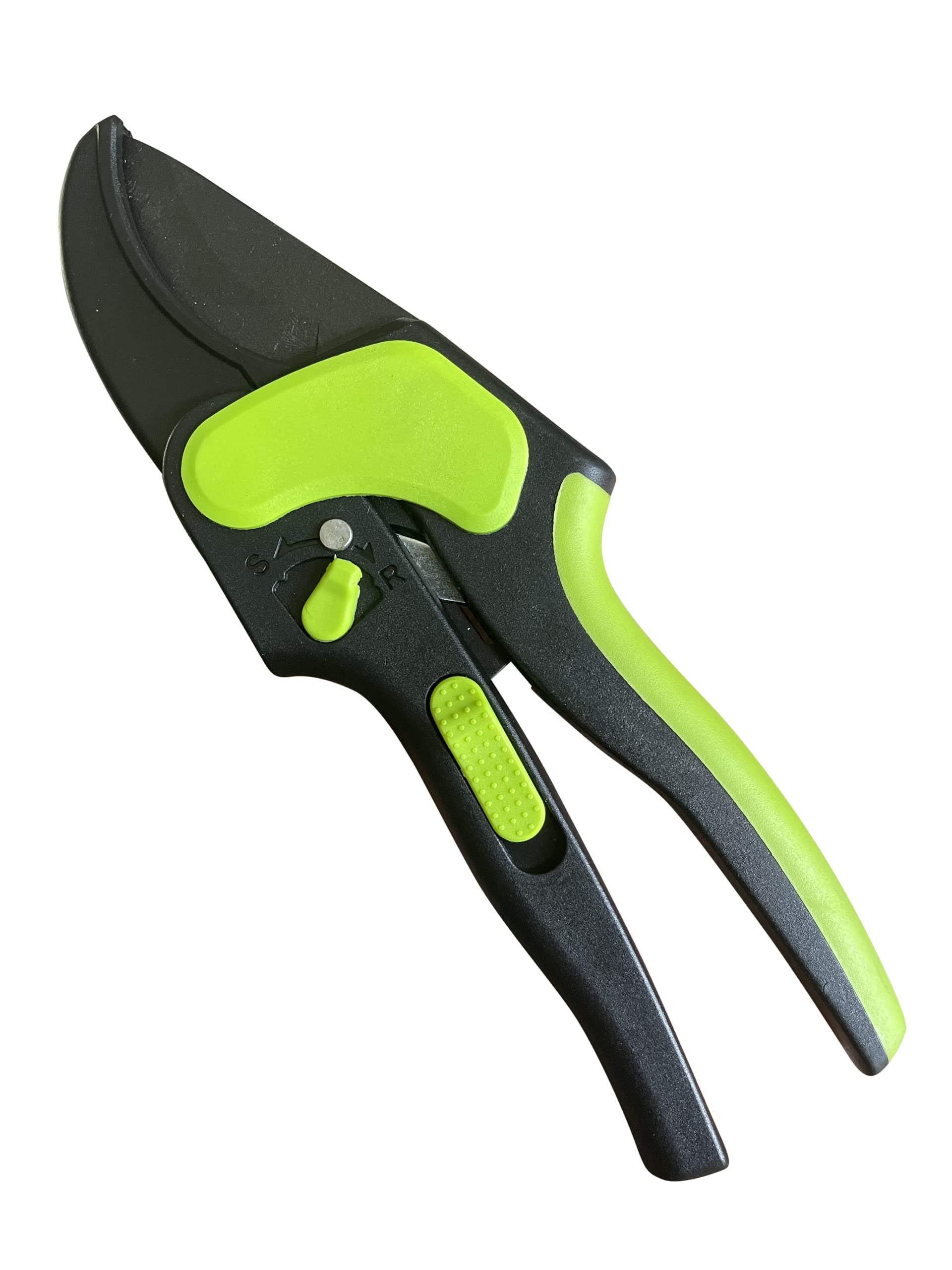 Garden Guru Dual Mode Ratchet Pruning Shears, Pro 2-in-1 Garden Clippers with Comfortable Grip for Easy Cutting