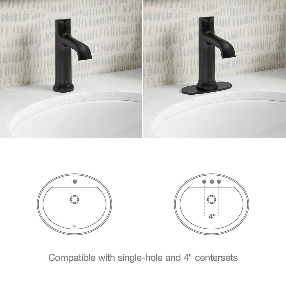 KOHLER Mistos Battery Powered Touchless Single Hole Bathroom Faucet in Matte Black K-R32930-4D-BL