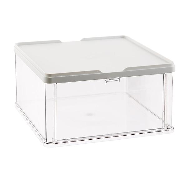 iDesign Manhattan Modular Storage DropFront Bin with Lid