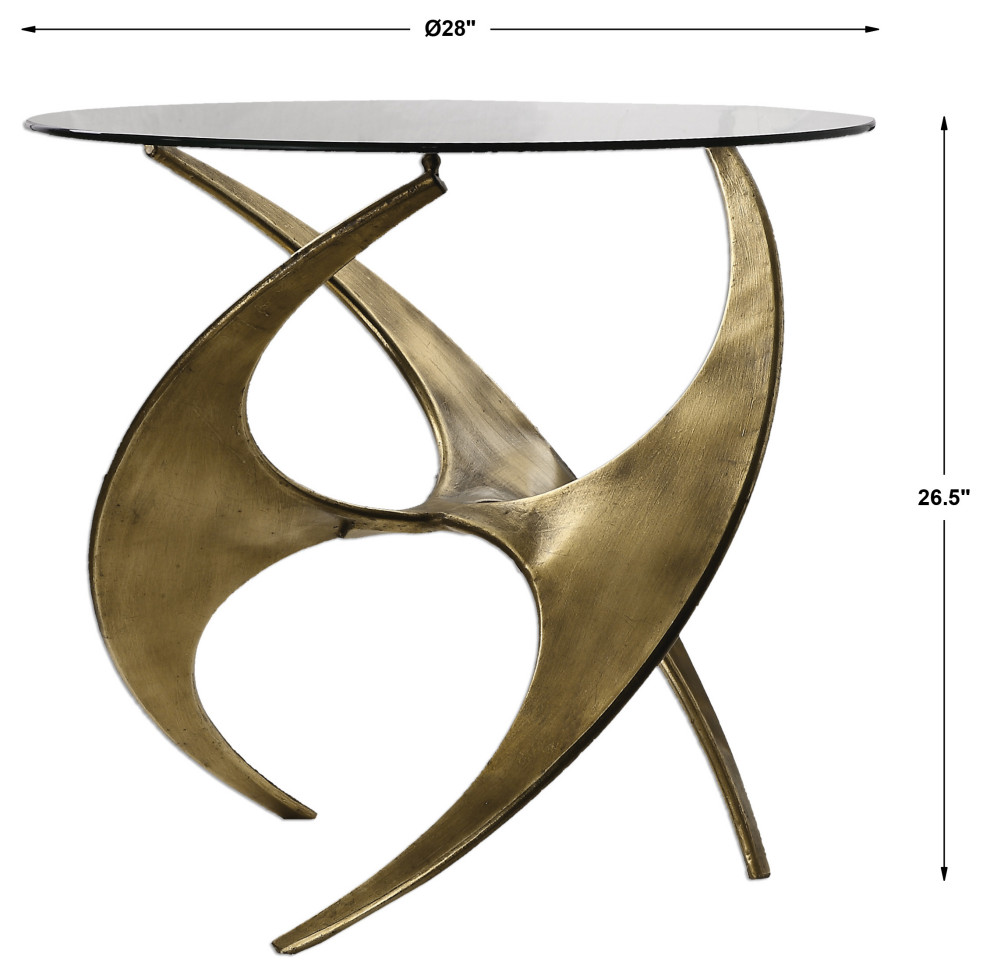 Uttermost Graciano Glass Accent Table   Contemporary   Coffee And Accent Tables   by Buildcom  Houzz