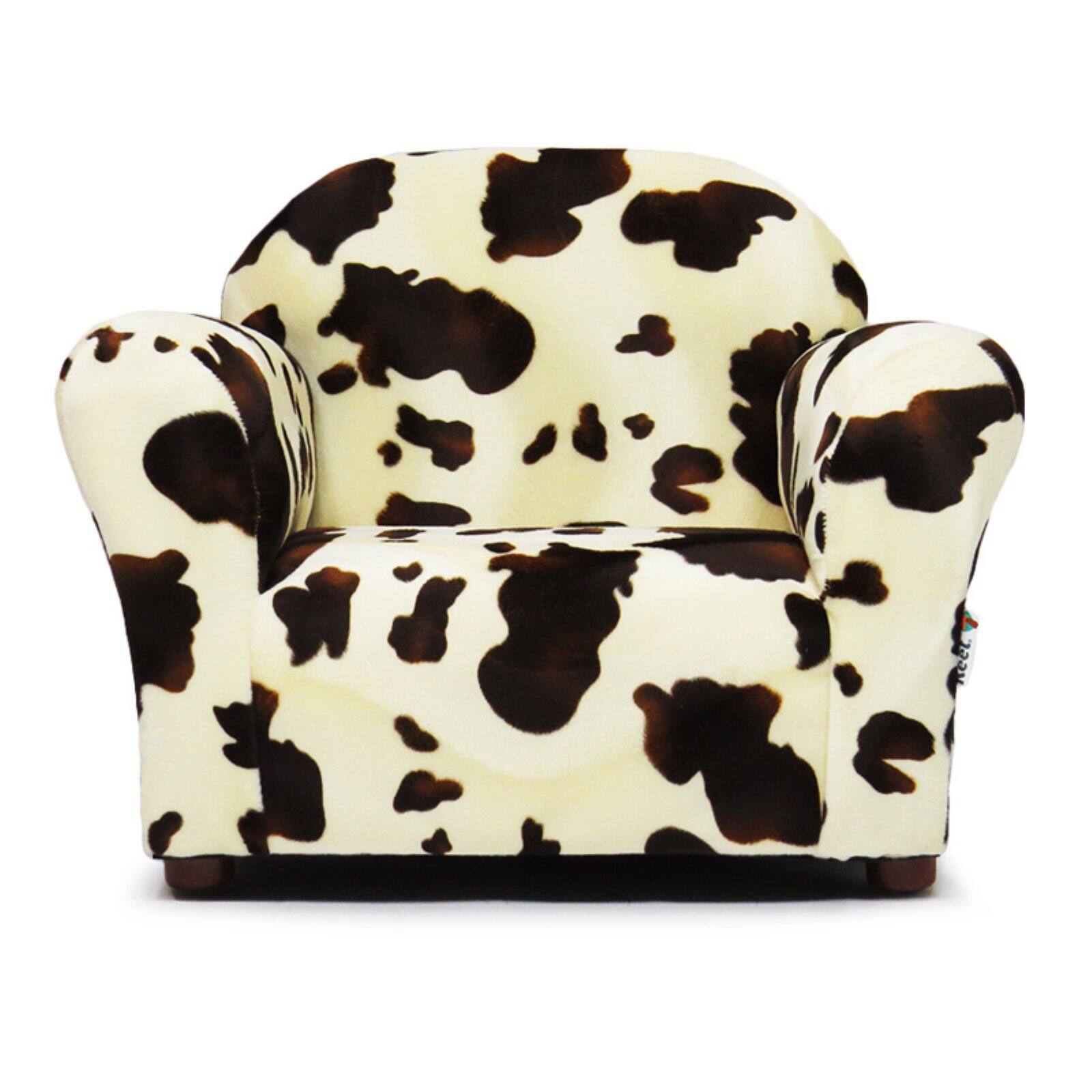 Keet Roundy Pony Print Faux Fur Kids Chair