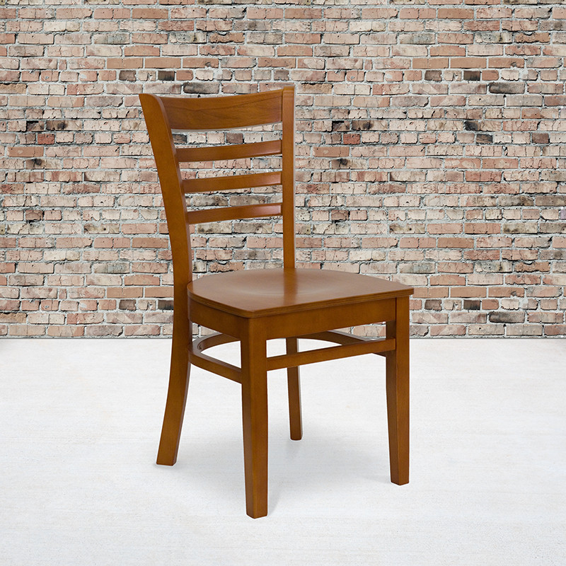 HERCULES Series Ladder Back Cherry Wood Restaurant Chair   Transitional   Dining Chairs   by First of a Kind USA Inc  Houzz