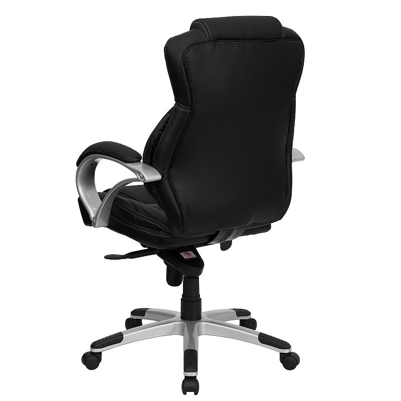 Emma and Oliver High Back Black LeatherSoft Contemporary Executive Swivel Ergonomic Office Chair