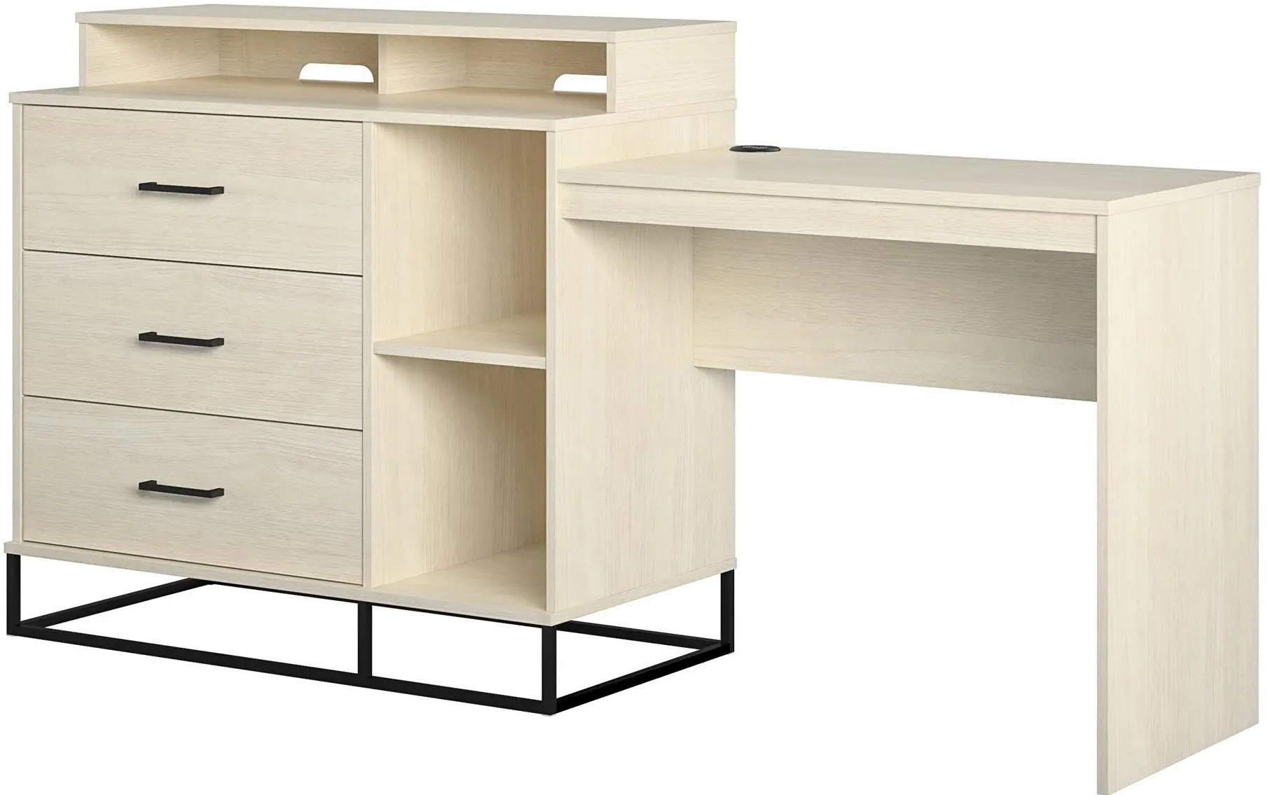 Kelly Transitional Ivory Oak 3 in 1 Dresser