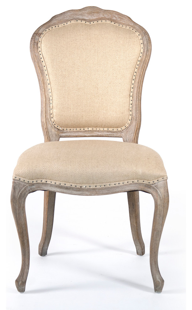 Lyon Side Chair  Hemp Linen   French Country   Dining Chairs   by HedgeApple  Houzz