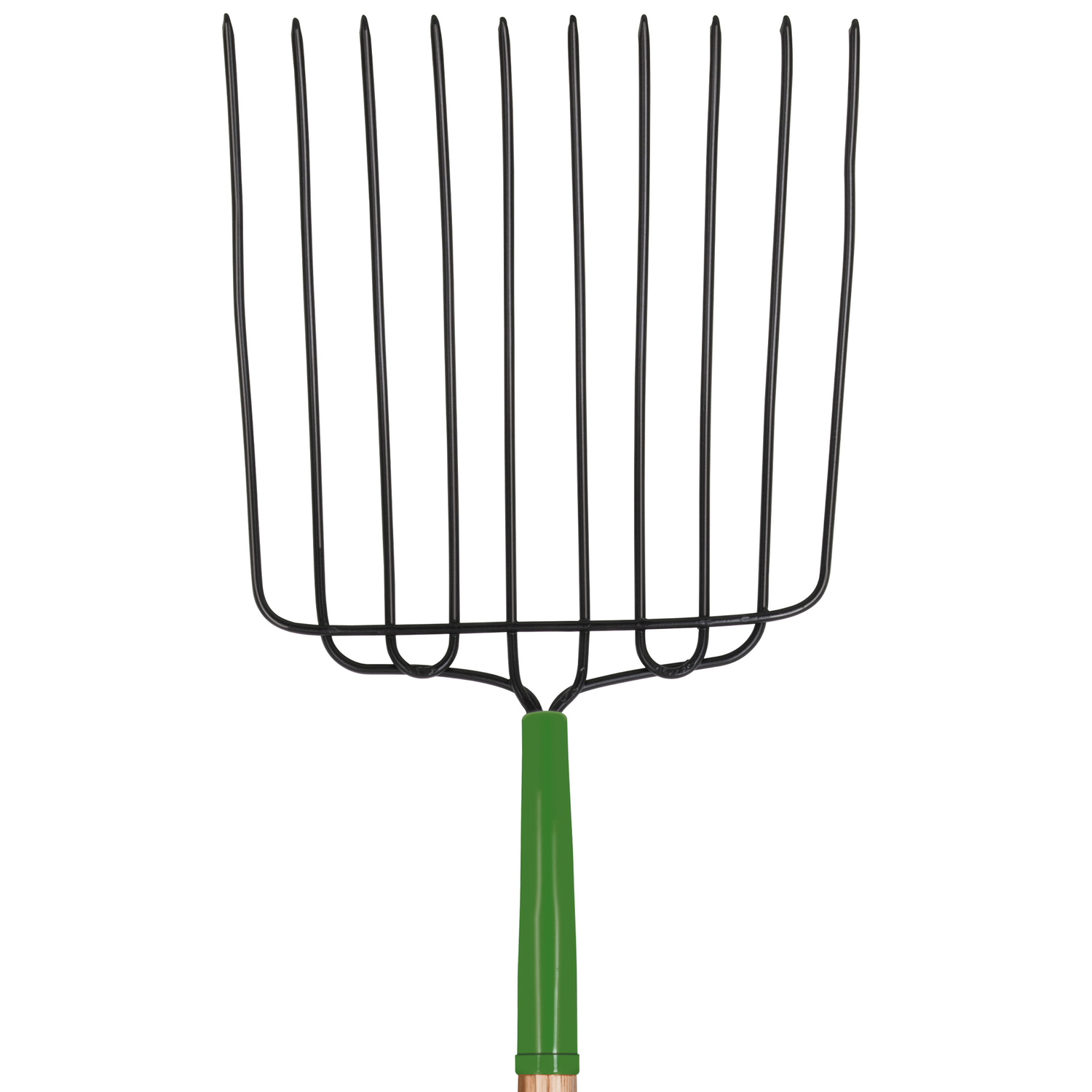 John Deere 10 Tine Steel Bedding Fork 30 in. Wood Handle