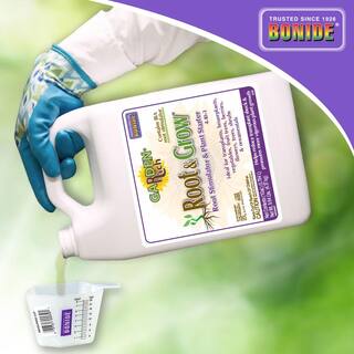 Bonide Garden Rich Root and Grow Root Stimulator and Plant Starter 128 oz Concentrate 4-10-3 Fertilizer for Transplanting 413