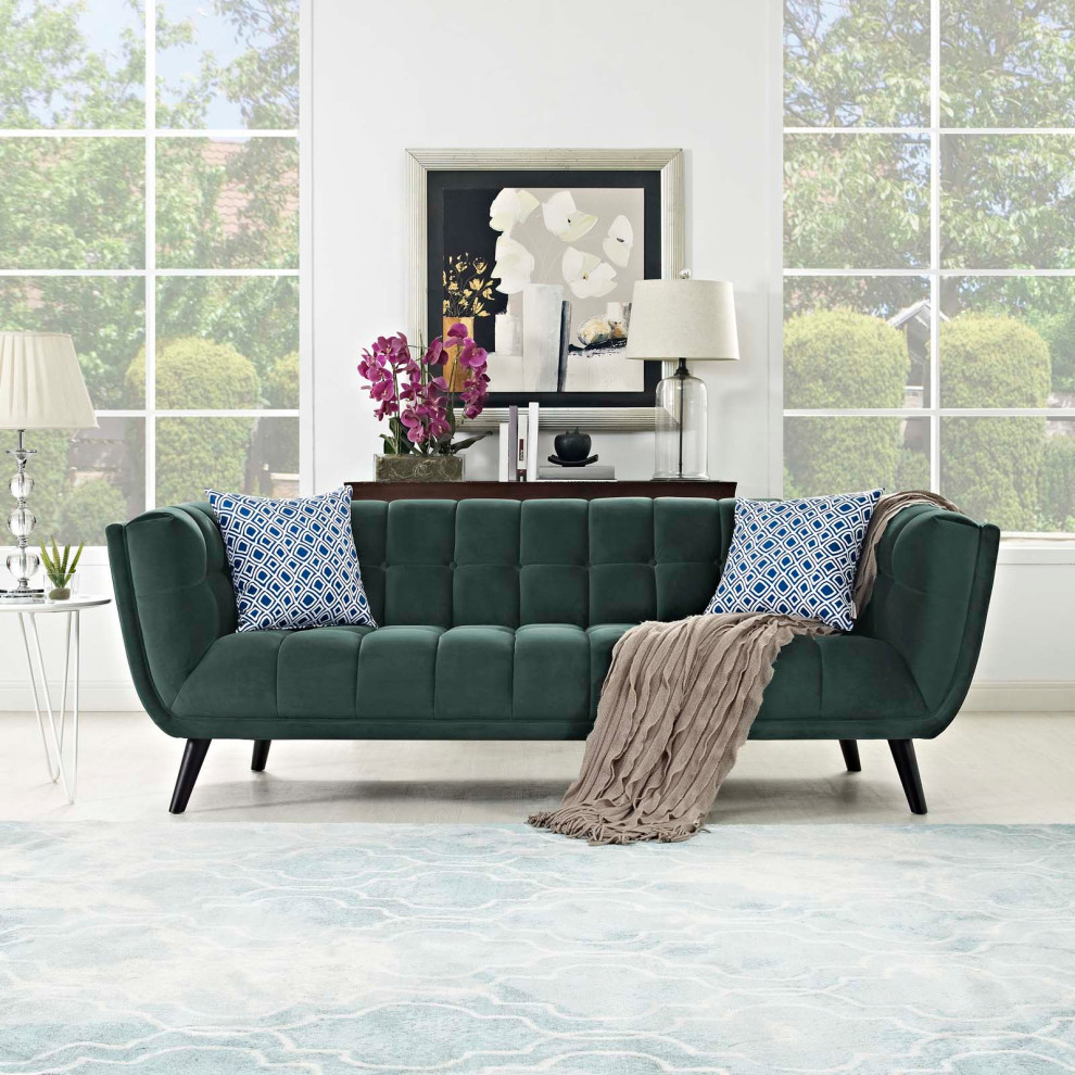 Bestow Velvet Sofa   Midcentury   Sofas   by PARMA HOME  Houzz